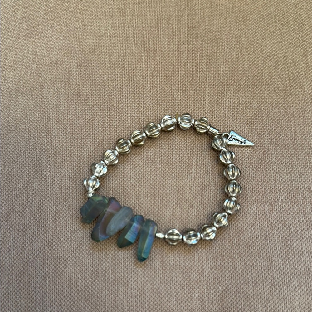 Erimish Crystal Beaded Bracelet with Iridescent Stones